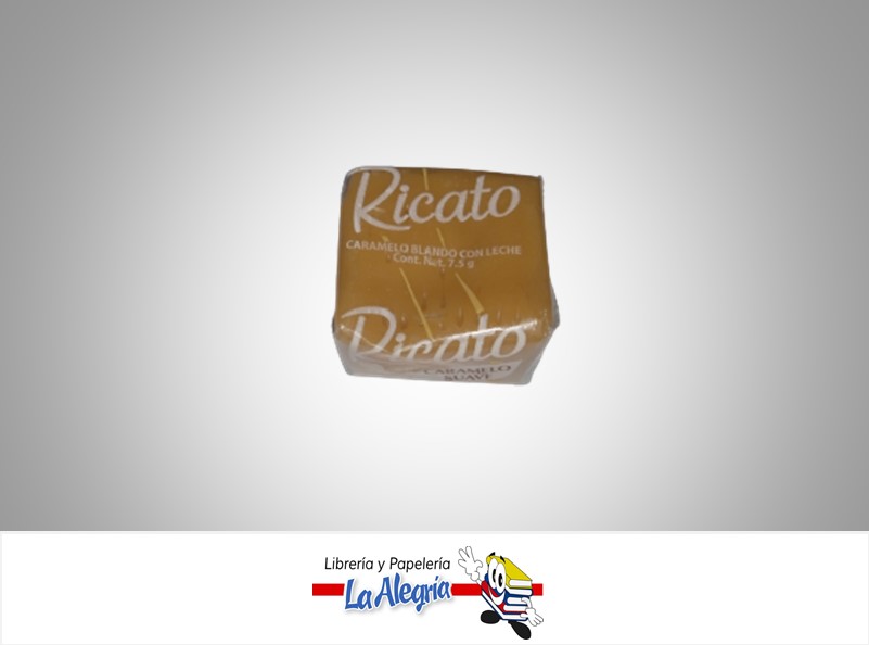 CARAMELO BLANDO DE LECHE 7.5G UND MARCA RICATO