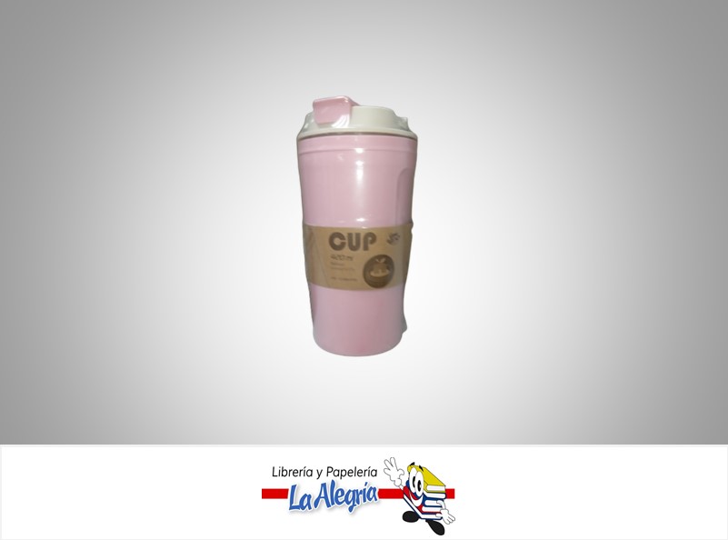 TERMO FIBRA BAMBU 420ML ROSADO UND  MARCA S/M