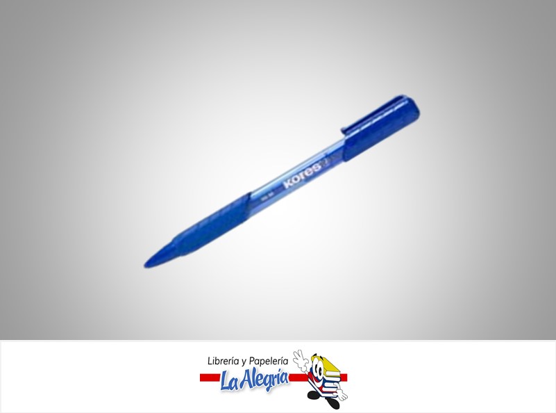 BOLIGRAFO RETRACTIL TRANSPARENTE K5 FINO AZUL UND MARCA KORES