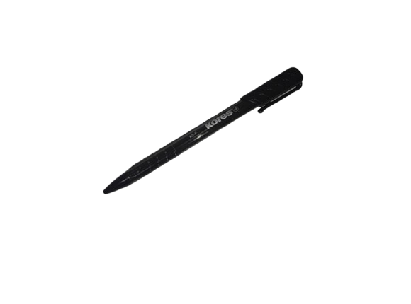 BOLIGRAFO RETRACTIL TRANSPARENTE K6 MEDIO NEGRO UND MARCA KORES