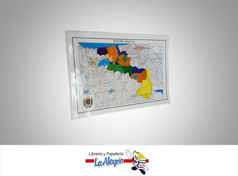 AFICHE GRANDE MAPA EDO ARAGUA MARCA S/M