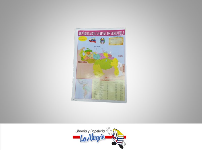 AFICHE GRANDE MAPA DE VENEZUELA MARCA S/M