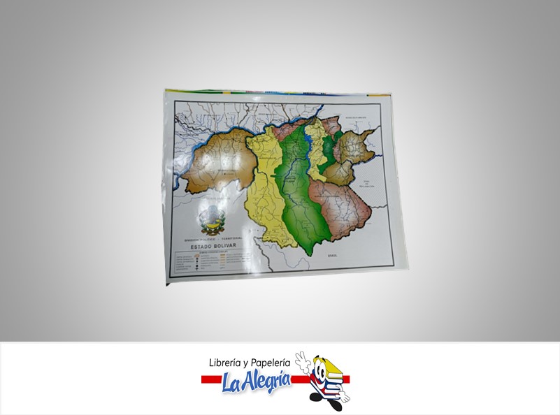 AFICHE GRANDE MAPA EDO BOLIVAR MARCA S/M