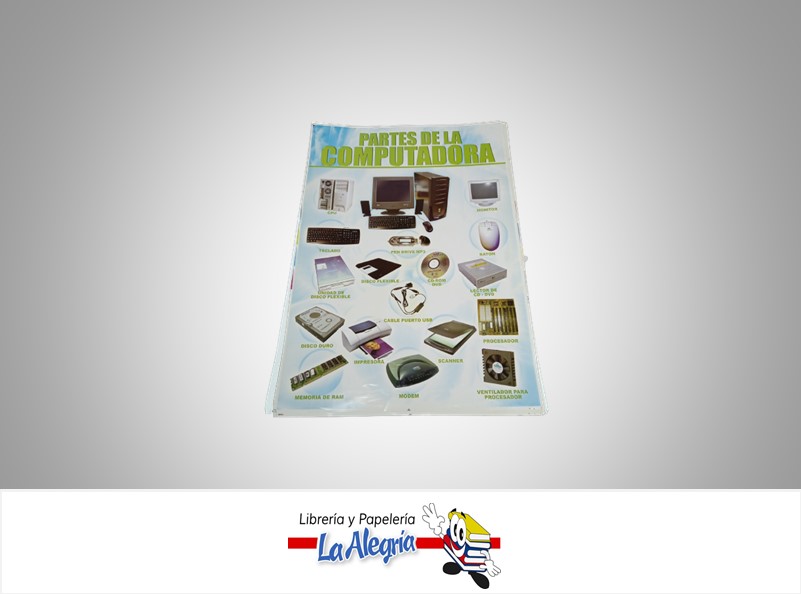 AFICHE GRANDE PARTES DE LA COMPUTADORA MARCA S/M