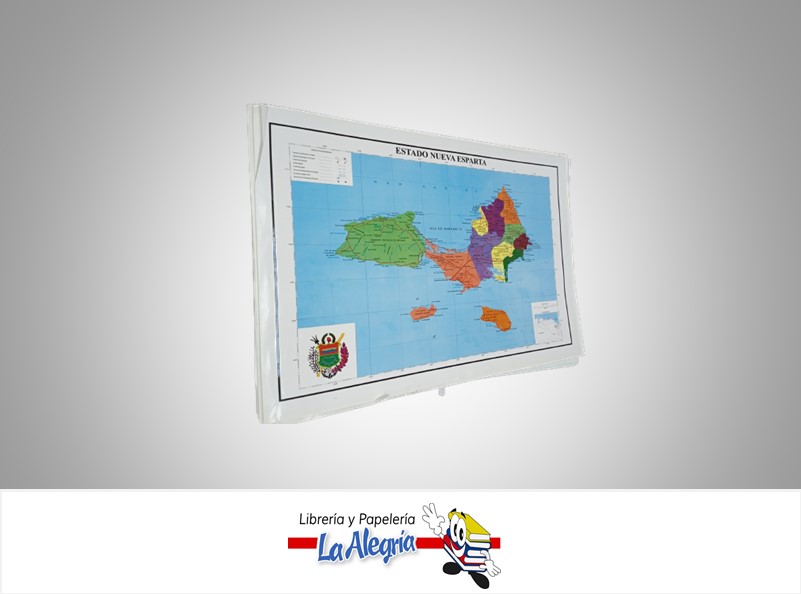 AFICHE GRANDE MAPA EDO NUEVA ESPARTA MARCA S/M