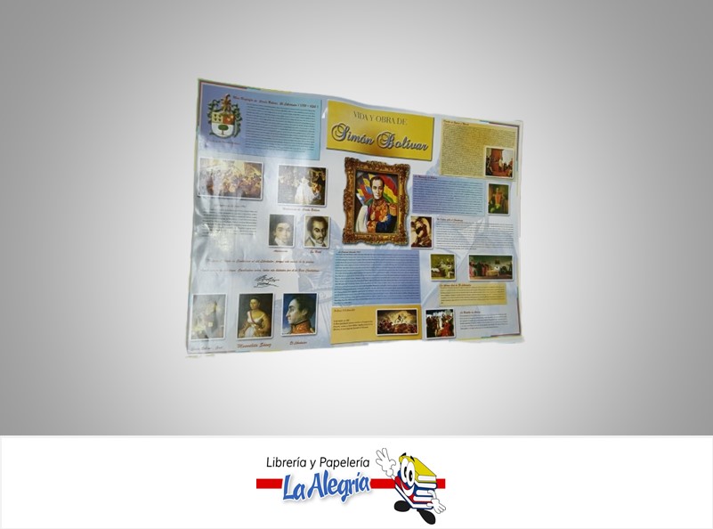 AFICHE GRANDE VIDA Y OBRA DE BOLIVAR MARCA S/M
