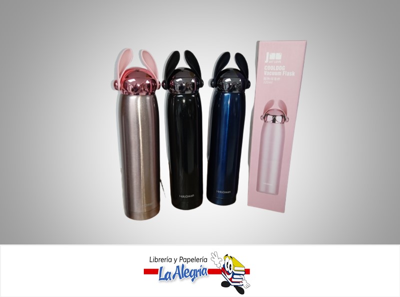TERMO DE CAFE 320 ML CONEJO JUST LOVE COLORES VARIADOS MARCA HELLO DREAM