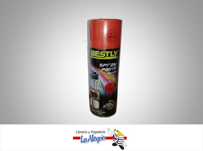 SPRAY ACRILICO 400ML ROJO MARCA BESTLY
