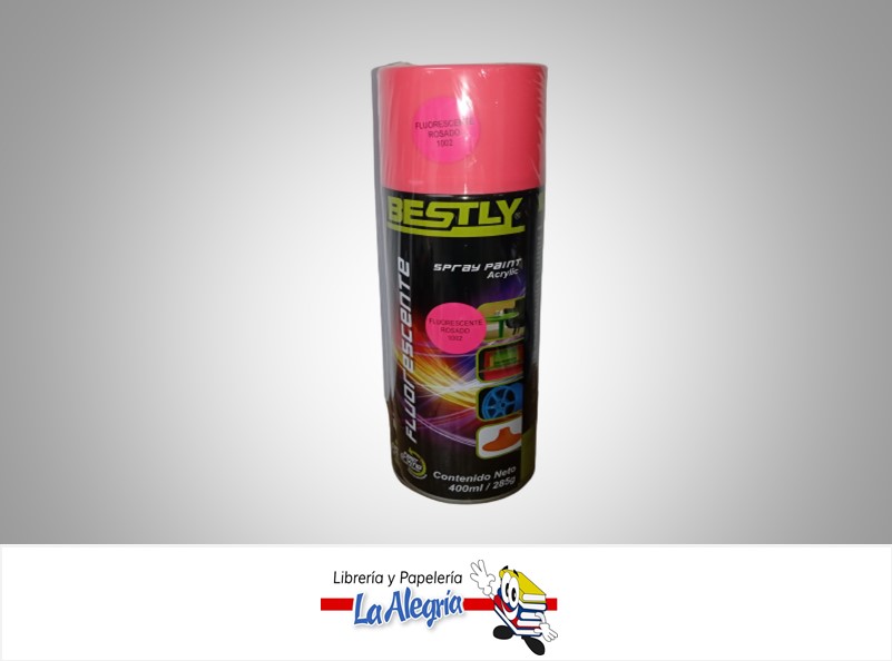 SPRAY ACRILICO 400ML ROSADO FLOURECENTE MARCA BESTLY