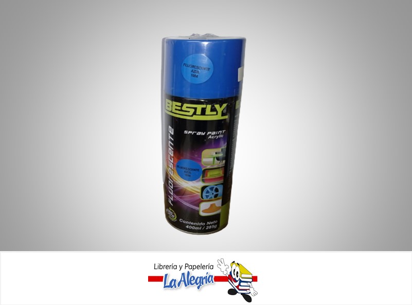 SPRAY ACRILICO 400ML AZUL FLOURECENTE MARCA BESTLY