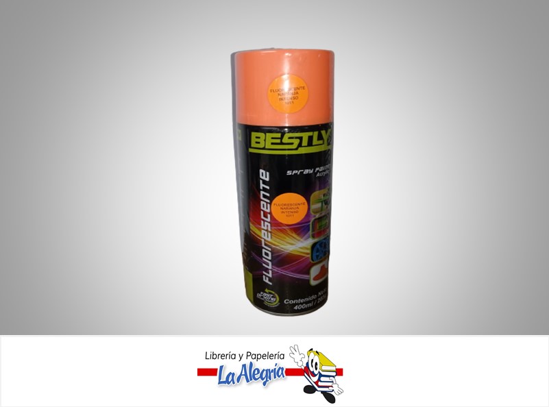 SPRAY ACRILICO 400ML NARANJA FLOURECENTE MARCA BESTLY