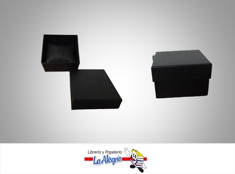 CAJA RELOJ 8.8X8.2X5.5 CM NEGRO MARCA S/M