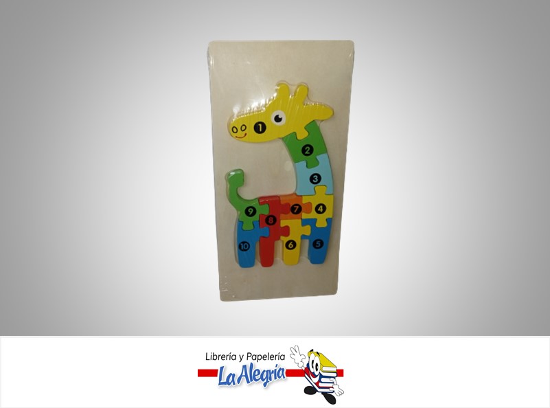 ROMPECABEZA MADERA JIRAFA 10.2X21.3CM MARCA S/M