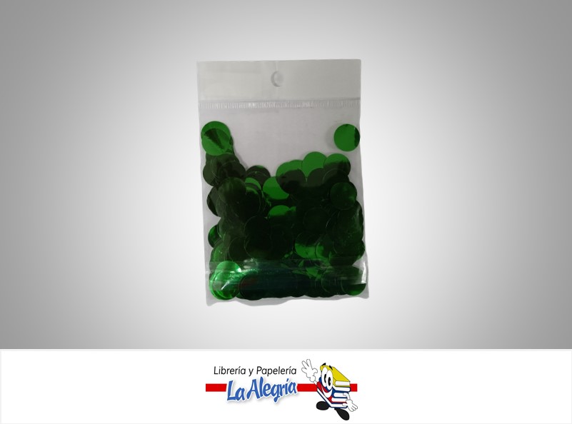 CONFETI PARA GLOBO VERDE MARCA S/M