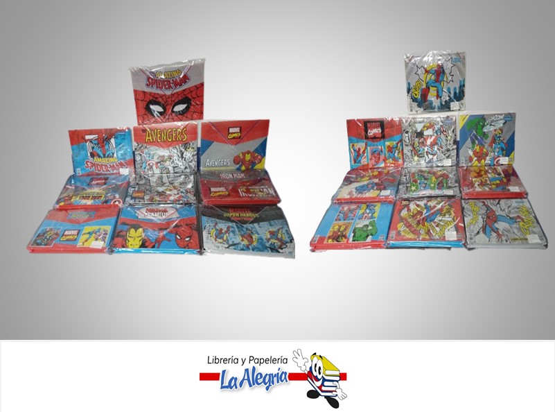 CARPETA PLASTICA CON LIGA NIÑO MARVEL MARCA PRIMAVERA