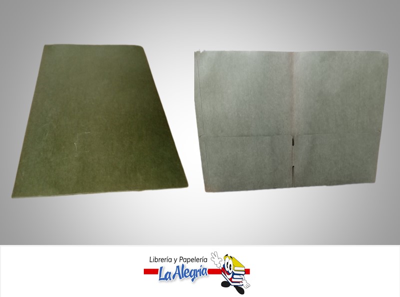 CARPETA CON BOLSILLO CARTA VERDE MARCA S/M