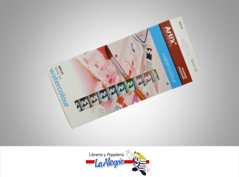 PINTURA ACUARELA PP171 12ML 12 UND MARCA MP