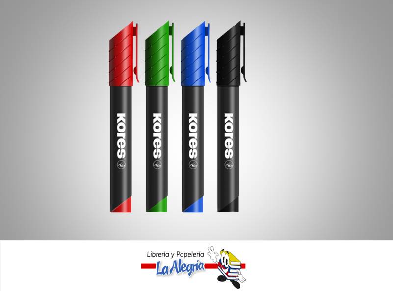 MARCADOR PERMANENTE XP1 PUNTA REDONDA AZUL UND MARCA KORES