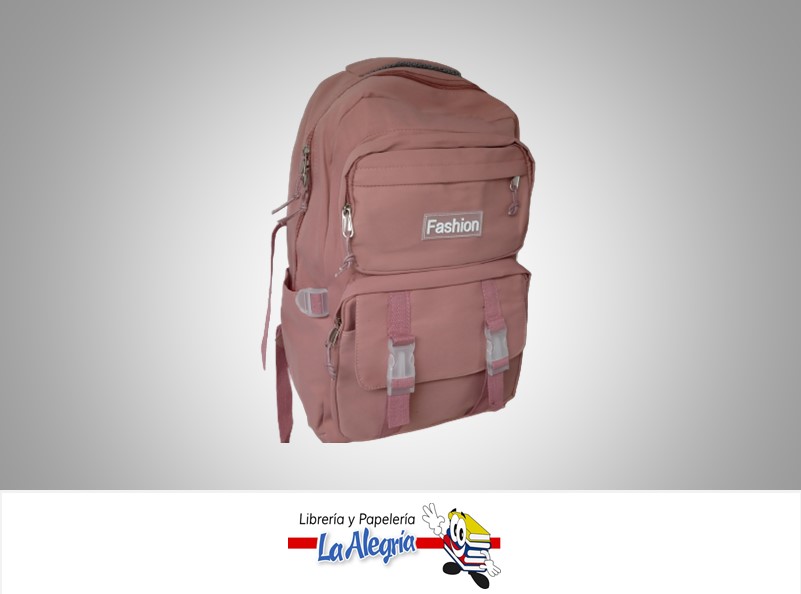 MORRAL ESCOLAR FASHION ROSADO MARCA BOSSITO