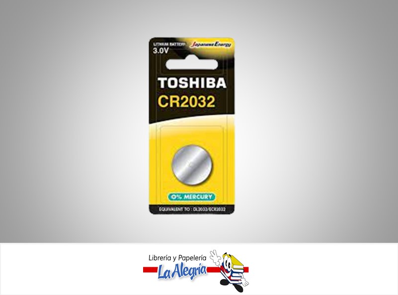 PILA DE BOTON CR2032 LITIO 3V UND MARCA TOSHIBA