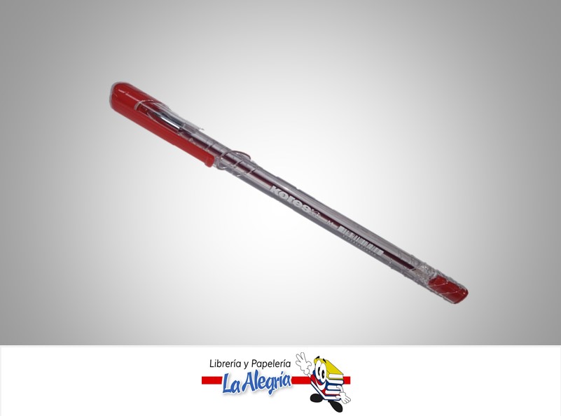 BOLIGRAFO K11 M TRANSPARENTE ROJO UND MARCA KORES
