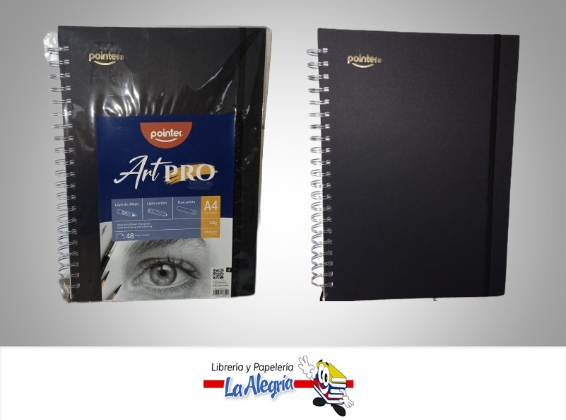 BLOCK DE BOCETO ESPIRAL ART PRO A4 21X29.6CM 200G 48 HOJAS MARCA POINTER