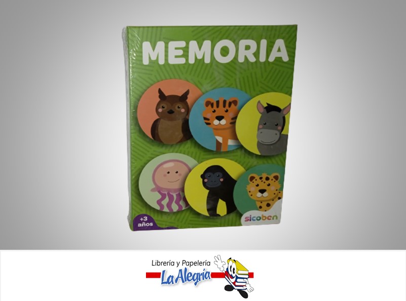 JUEGO MEMORIA ANIMALES 25 PZAS MARCA SICOBEN