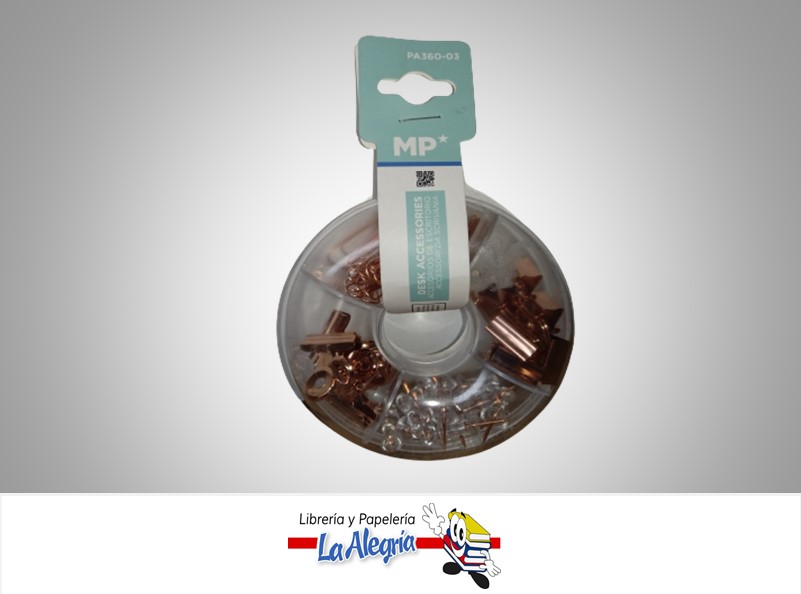 SET ACCESORIOS DE ESCRITORIO ROSE GOLD PA360-03 4 PZA ROSE MARCA MP