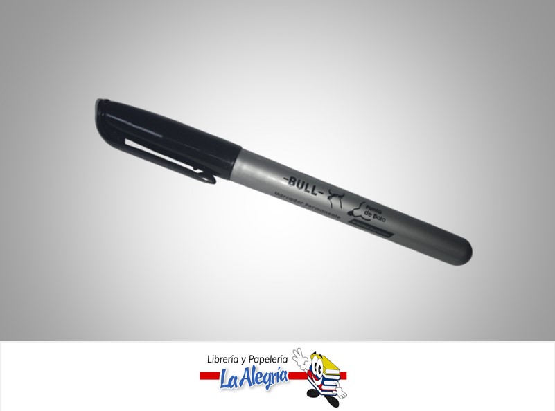 MARCADOR PUNTA FINA NEGRO MARCA BULL