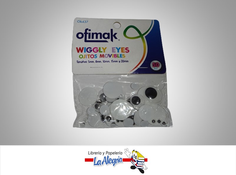 OJO LOCO OK437 TAMAÑO VARIADOS PAQUETE 50 PZA MARCA OFIMAK
