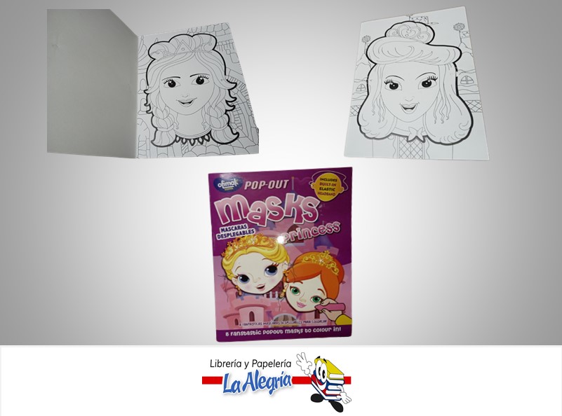 BLOCK DE MASCARAS PRINCESA OK294B 8 HOJAS MARCA OFIMAK