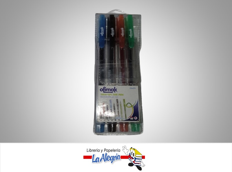 BOLIGRAFO GEL OK470 0.6MM 4 UND MARCA OFIMAK