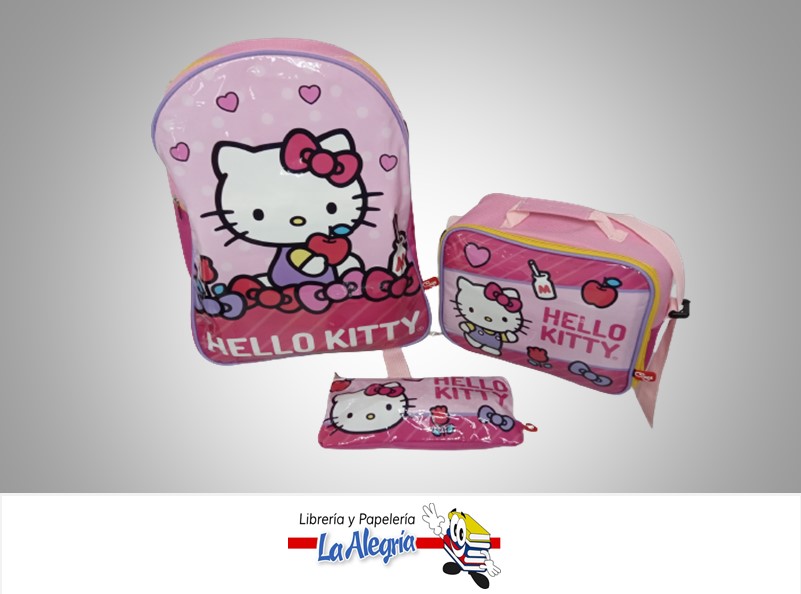 MORRAL/CARTUCHERA/LONCHERA 959104 COMBO HELLO KITTY  MARCA CAPI