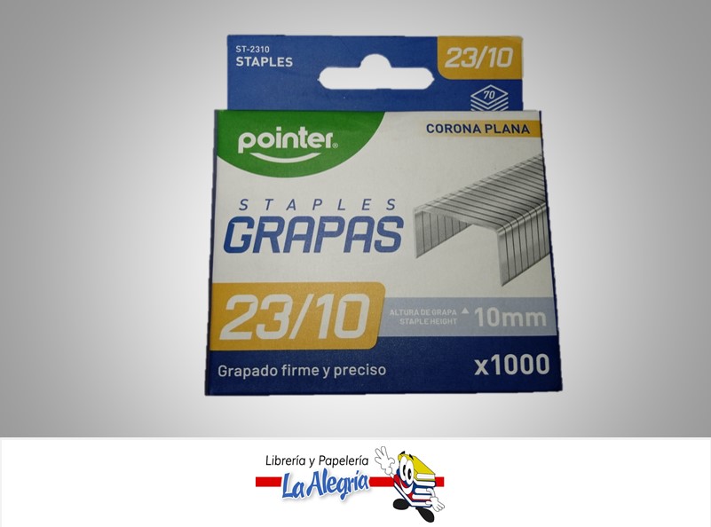 GRAPAS 23/10 X 1000 UNIDADES MARCA POINTER