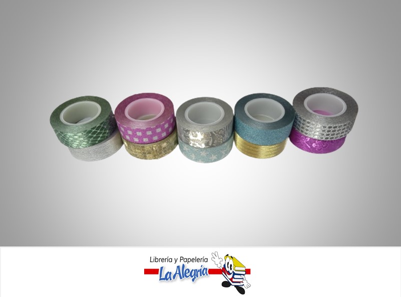 CINTA WASHITAPE ESCARCHADA 15MM MARCA POINTER