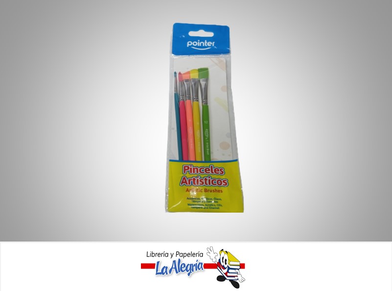 PINCEL ARTISTICO BRUSHES AB5C PAQ 5 PZA MARCA POINTER