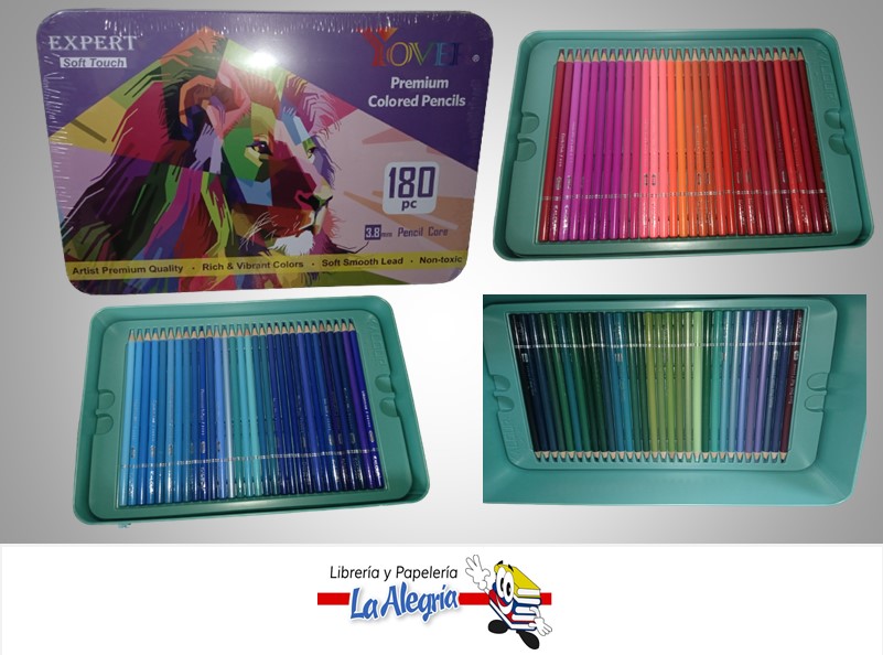 LAPICES DE COLORES LATA 180 COLORES MARCA KALOUR