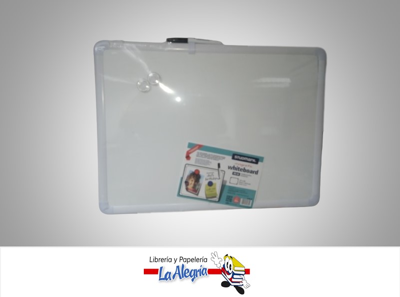 PIZARRA ACRILICA BLANCA MAGNETICA 40X60CM MARCADOR+2BOTONES MAGNETICOSM MARCA STUDMARK