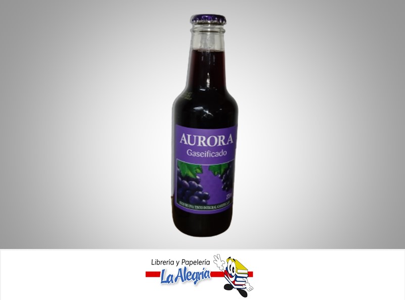 JUGO DE UVA TINTO GASIFICADO 275ML MARCA AURORA