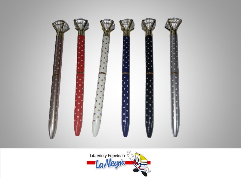 BOLIGRAFO DIAMANTE LUNARES 6 COLORES MARCA S/M