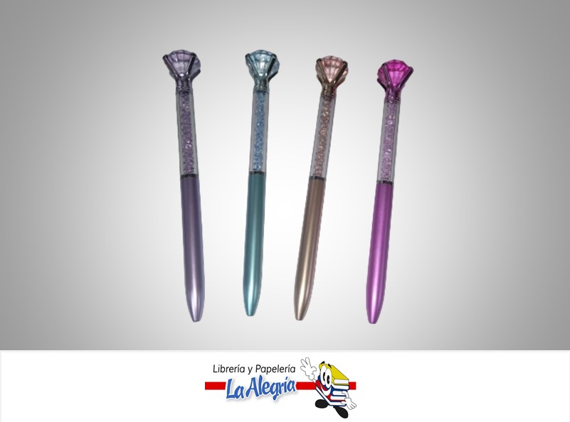 BOLIGRAFO DIAMANTE UNICOLOR GEMA 4 COLORES MARCA S/M