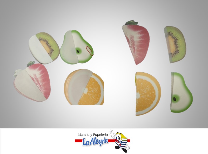 LIBRETA DE NOTAS FRUTAS 3D 100 HOJAS  MARCA S/M