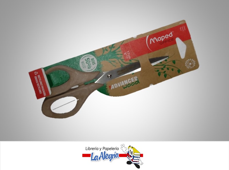 TIJERA MULTIUSO MANGO DE MADERA 6"3/4 (17CM) MARCA MAPED