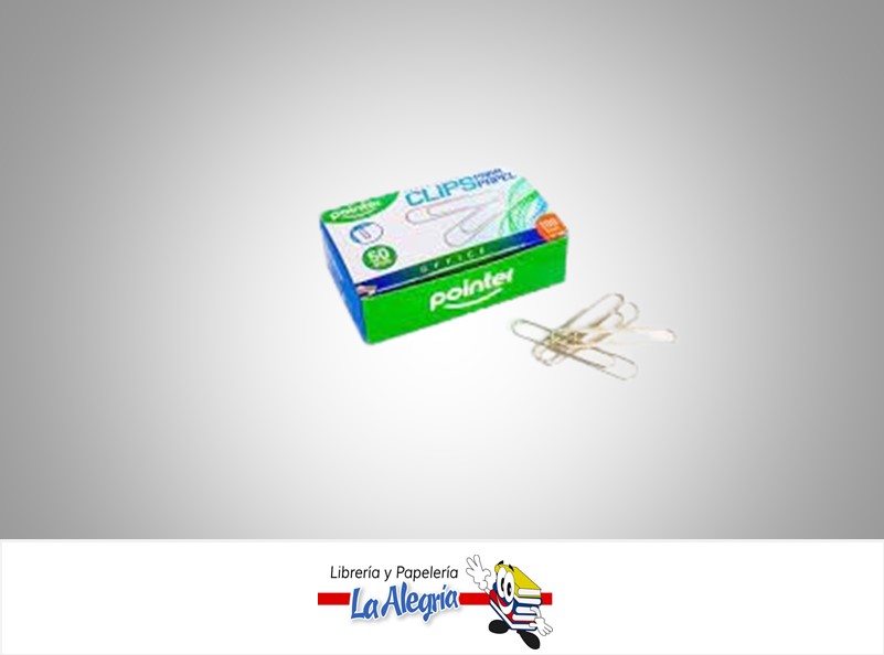 CLIPS METALICOS PC50MM100; CAJA 50 UND MARCA POINTER