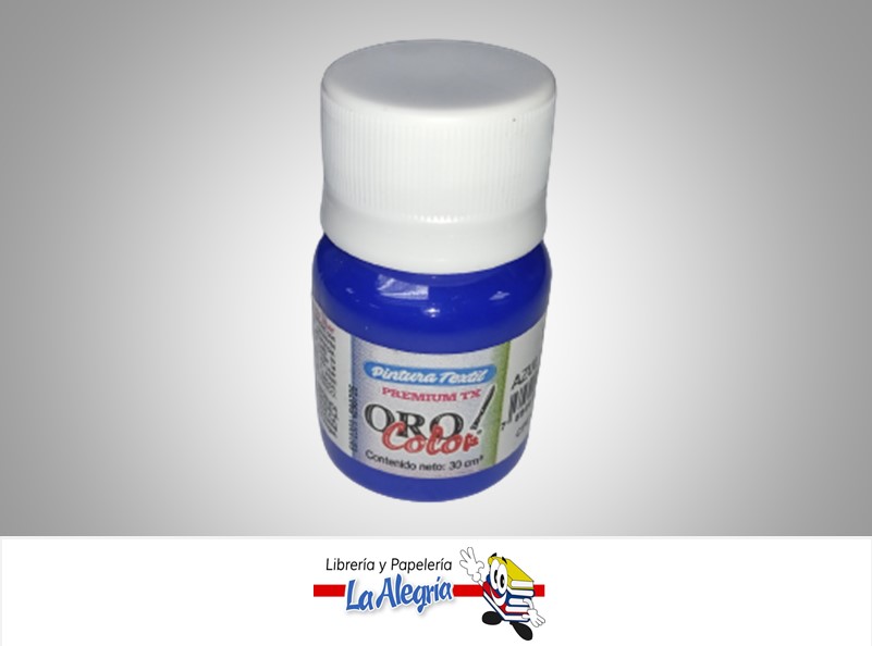 PINTURA PARA TELA TX348 30CC AZUL ULTRAMAR MARCA ORO COLOR