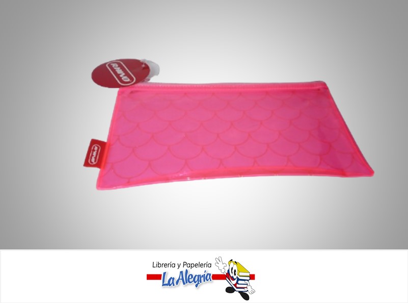 CARTUCHERA PLANA NEON PB2283 11X22CM MARCA RHINO