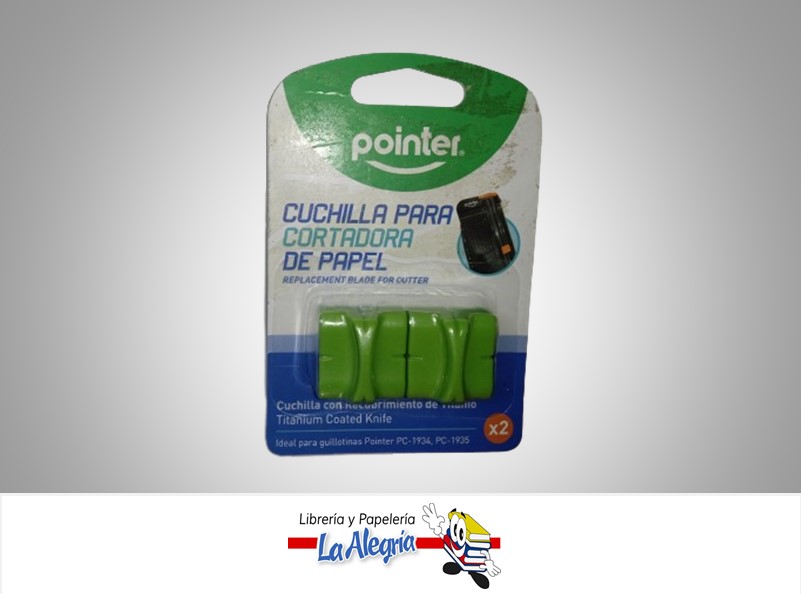 REPUESTO DE CUCHILLA PARA GUILLOTINA PC-SPARE PAQ 2 UND MARCA POINTER