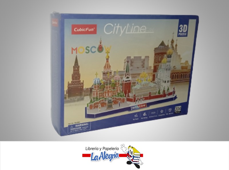 ROMPECABEZA 3D MOSCOW CITY LINE 204 PZA MARCA CUBICFUN