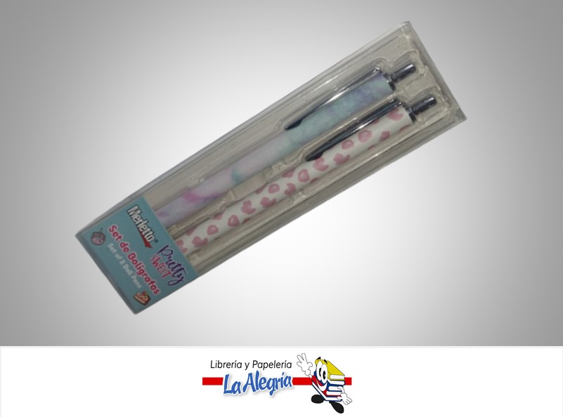 BOLIGRAFO PRETTY SWEET 7808513397 PUNTA REDONDA SET DE 2 PZA MARCA MERLETTO