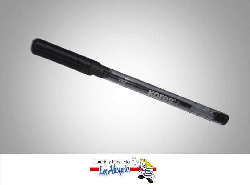 BOLIGRAFO CON TAPA TRANSPARENTE K2 SOFTGRIP FINO NEGRO UND MARCA KORES